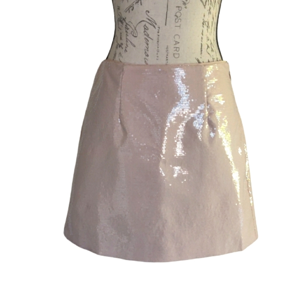 a new day Blush Sequin Mini Skirt